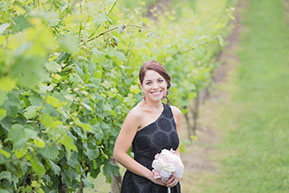 Bridesmaid in the vineyard © Erika's Way Wedding Photography