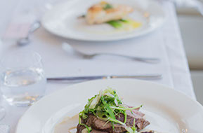 Wedding meal: second course at Wild Dog Winery © Erika's Way Wedding Photography