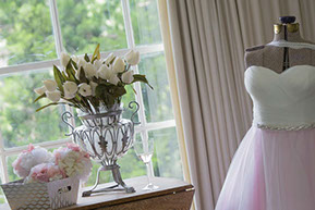 wedding dress light pink tulle © Erika's Way Photography
