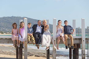 Family Wedding Photo shooting at the Pier at Safety Beach, Mornington Peninsula, Vic. © Erika's Way Photography