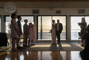 bride and groom and their children as witnesses at Safety Beach, Mornington Peninsula, Vic. © Erika's Way Photography