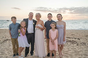 Family wedding photo at Safety Beach, Mornington Peninsula, Vic.. © Erika's Way Photography
