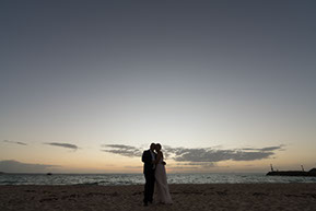 husband and wife siluette at Safety Beach, Mornington Peninsula, Vic. © Erika's Way Photography