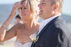 Groom and Bride at Safety Beach, Mornington Peninsula, Vic. © Erika's Way Photography