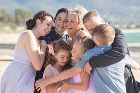 Family happiness and hugs at Safety Beach, Mornington Peninsula, Vic. © Erika's Way Photography