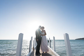 Bride and Groom just before the Wedding at the beach, Mornington Peninsula © Erika's Way Photography