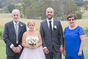 Family Photo with the Groom's Family. © Erika's Way Photography