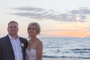 Husband and Wife as the sun is setting at Safety Beach, Mornington Peninsula, Vic.. © Erika's Way Photography