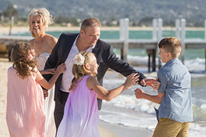 Family giggles at Safety Beach, Mornington Peninsula, Vic.© Erika's Way Photography