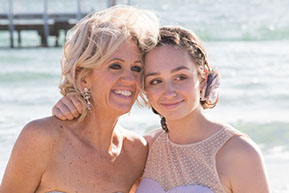 Bride and daughter love at Safety Beach, Mornington Peninsula, Vic. © Erika's Way Photography